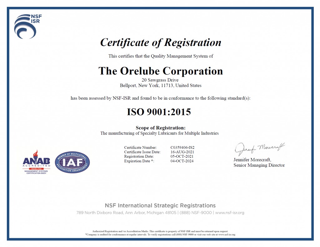 DFS Receives ISO 9001:2015 Quality Management System Certification